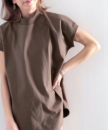 綿100%USAコットン、大人のモックネックラグランTシャツ。