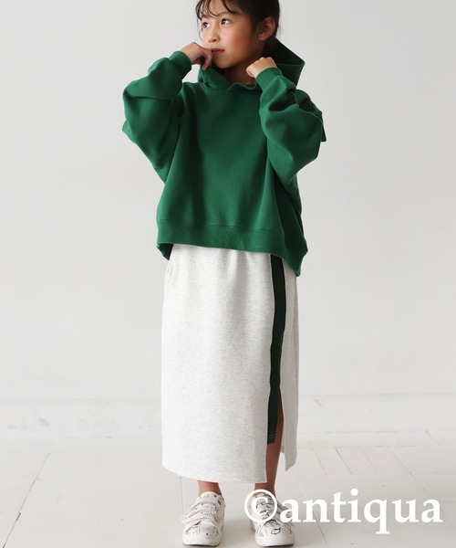 antiqua（アンティカ）の「綿100%裏毛プルオーバーパーカー（パーカー・キッズ・ブラック/ピンク/グリーン/イエロー/杢グレー/レッド・150/140/130/160）」の17枚目の写真