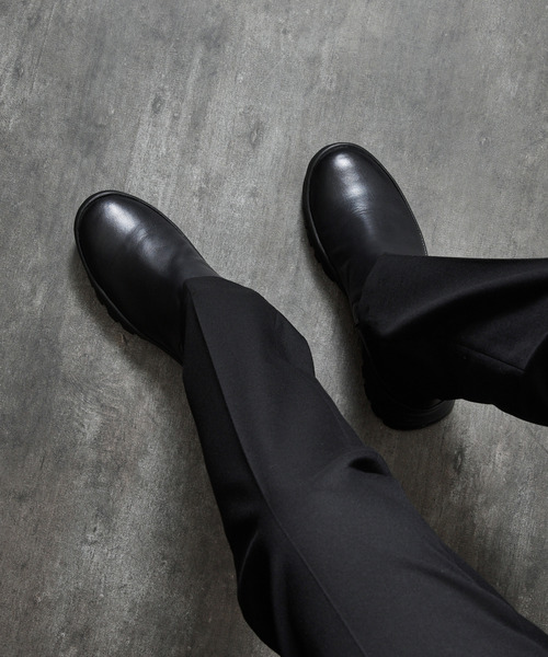 PADRONE(パドローネ)の「PADRONE パドローネ / INNER GORE BOOTS with 884C Vibram ビブラムソールソールインナーゴアブーツ 日本製 / PU8840-1101(ブーツ・メンズ・ブラック・40/41/42)」の4枚目の写真