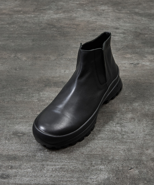 PADRONE(パドローネ)の「PADRONE パドローネ / INNER GORE BOOTS with 884C Vibram ビブラムソールソールインナーゴアブーツ 日本製 / PU8840-1101(ブーツ・メンズ・ブラック・40/41/42)」の6枚目の写真