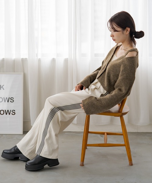 Kastane（カスタネ）の「カットアウトカーディガン（カーディガン/ボレロ・レディース・ブラウン/グレー/イエロー・FREE）」の12枚目の写真