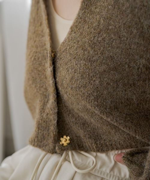 Kastane（カスタネ）の「カットアウトカーディガン（カーディガン/ボレロ・レディース・ブラウン/グレー/イエロー・FREE）」の9枚目の写真