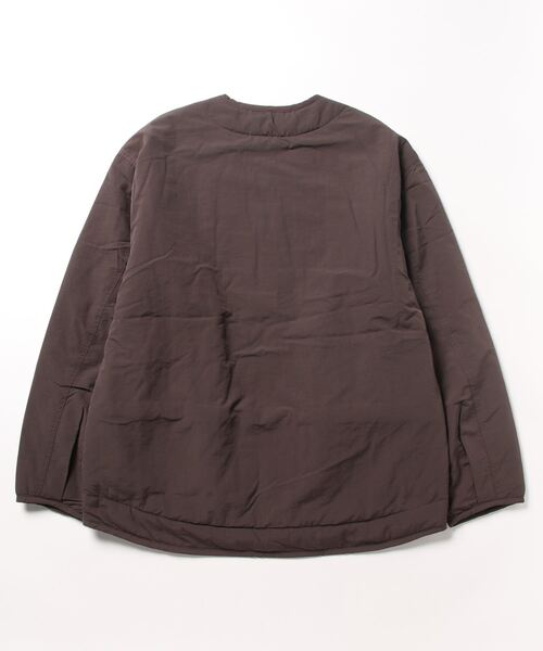 KRIFF MAYER Lady's Collection（クリフメイヤーレディースコレクション）の「柄ボアひっくりノーカラーJK（ノーカラージャケット・レディース・チャコール/ナチュラル/カーキ/ブラウン・MEDIUM/LARGE）」の5枚目の写真