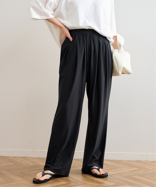 FRAMeWORK(フレームワーク)の「≪追加≫UVカットクールジャージーパンツ2(その他パンツ・レディース・ブラック/グリーン・38/36)」の11枚目の写真