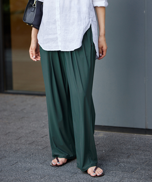 FRAMeWORK(フレームワーク)の「≪追加≫UVカットクールジャージーパンツ2(その他パンツ・レディース・ブラック/グリーン・38/36)」の19枚目の写真