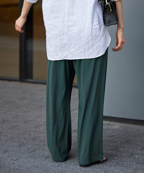 FRAMeWORK(フレームワーク)の「≪追加≫UVカットクールジャージーパンツ2(その他パンツ・レディース・ブラック/グリーン・38/36)」の21枚目の写真