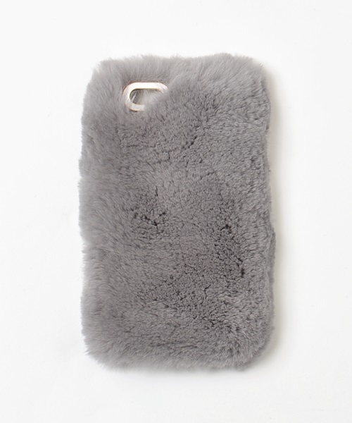 Khaju（カージュ）の「Khaju: iPhone6 ファーケース□（スマホケース/カバー・レディース・ホワイト/ライトグレー/ライトブルー/ピンク/ナチュラル・ONE SIZE）」の2枚目の写真