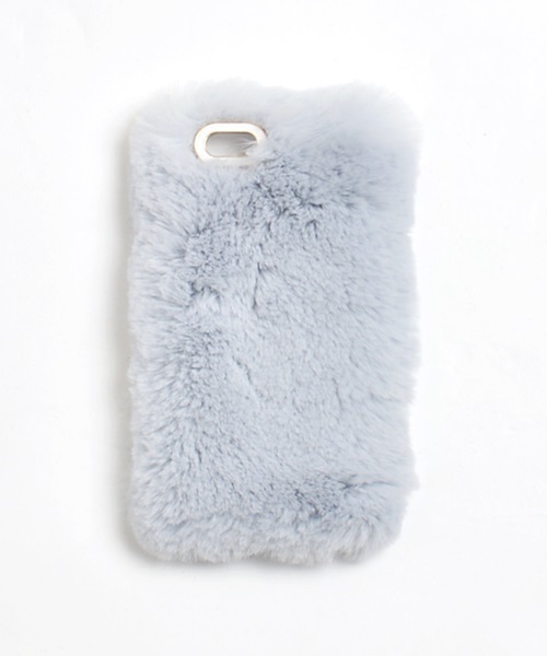 Khaju（カージュ）の「Khaju: iPhone6 ファーケース□（スマホケース/カバー・レディース・ホワイト/ライトグレー/ライトブルー/ピンク/ナチュラル・ONE SIZE）」の4枚目の写真