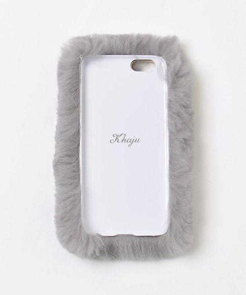 Khaju（カージュ）の「Khaju: iPhone6 ファーケース□（スマホケース/カバー・レディース・ホワイト/ライトグレー/ライトブルー/ピンク/ナチュラル・ONE SIZE）」の6枚目の写真