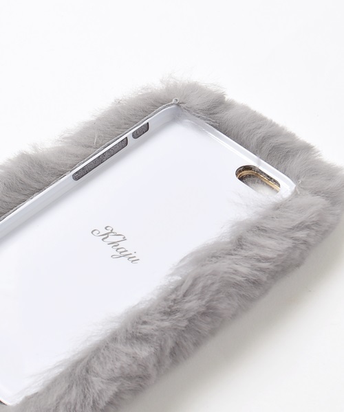 Khaju（カージュ）の「Khaju: iPhone6 ファーケース□（スマホケース/カバー・レディース・ホワイト/ライトグレー/ライトブルー/ピンク/ナチュラル・ONE SIZE）」の7枚目の写真