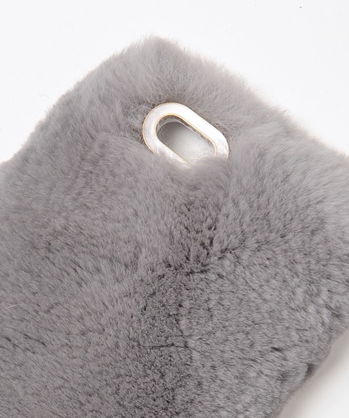 Khaju（カージュ）の「Khaju: iPhone6 ファーケース□（スマホケース/カバー・レディース・ホワイト/ライトグレー/ライトブルー/ピンク/ナチュラル・ONE SIZE）」の8枚目の写真