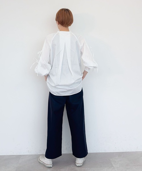 MODE NORM CORE コットンシャツ Ｌサイズ ホワイト niko and（ニコアンド）の「[MODE NORM CORE(モードノームコア