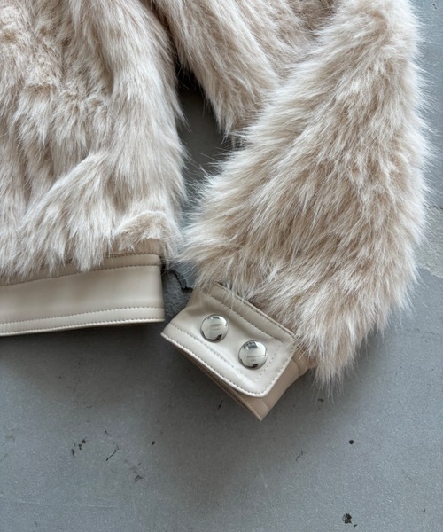 セール】【ViVi掲載】ファーブルゾンジャケット/ファーコート