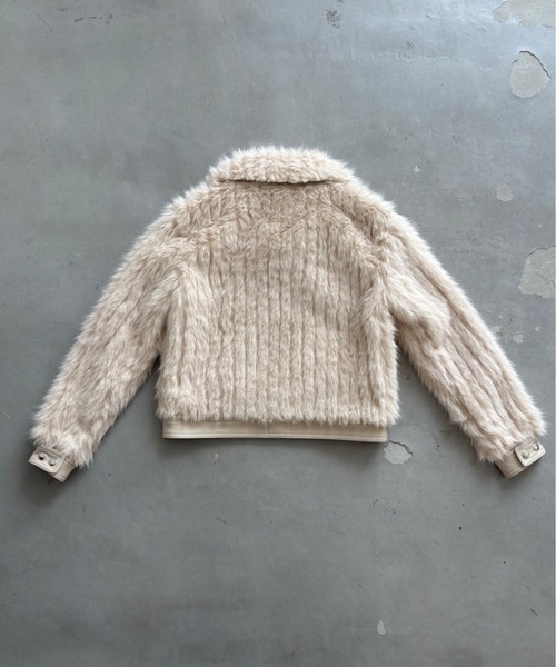SHAGGIE ファーブルゾンジャケット/ファーコート SHAGGIE（シャギー）の「【ViVi掲載】ファーブルゾンジャケット