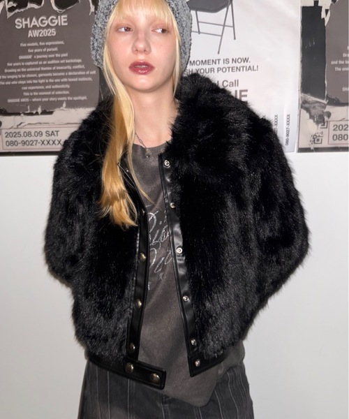 ViVi掲載】ファーブルゾンジャケット/ファーコート（ブルゾン