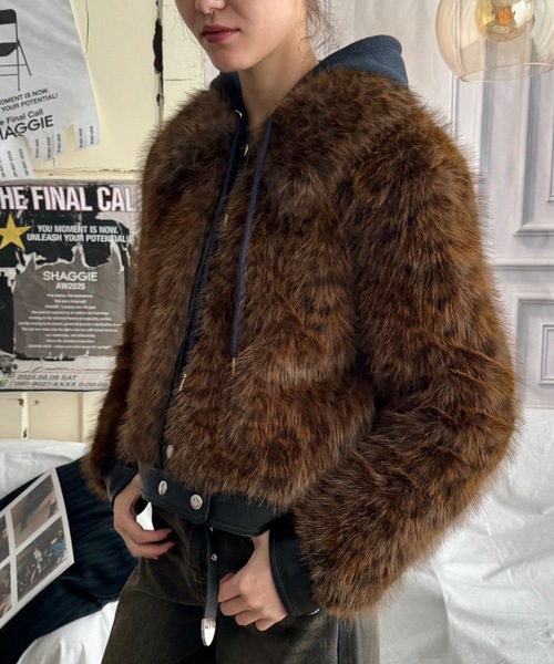 ViVi掲載】ファーブルゾンジャケット/ファーコート（ブルゾン