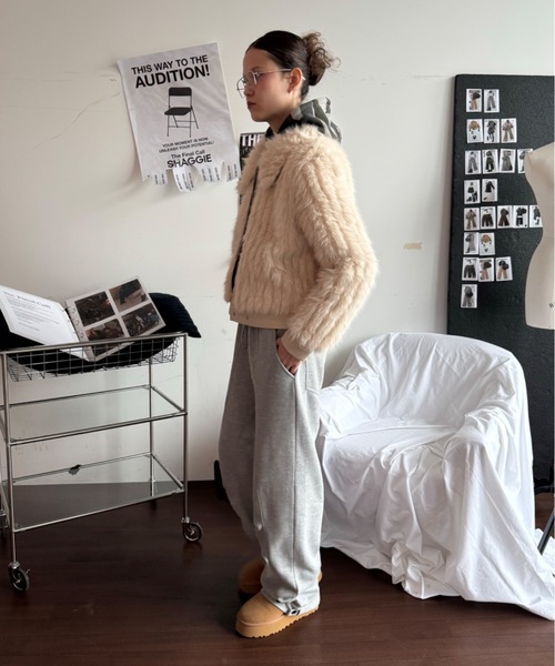 ViVi掲載】ファーブルゾンジャケット/ファーコート（ブルゾン