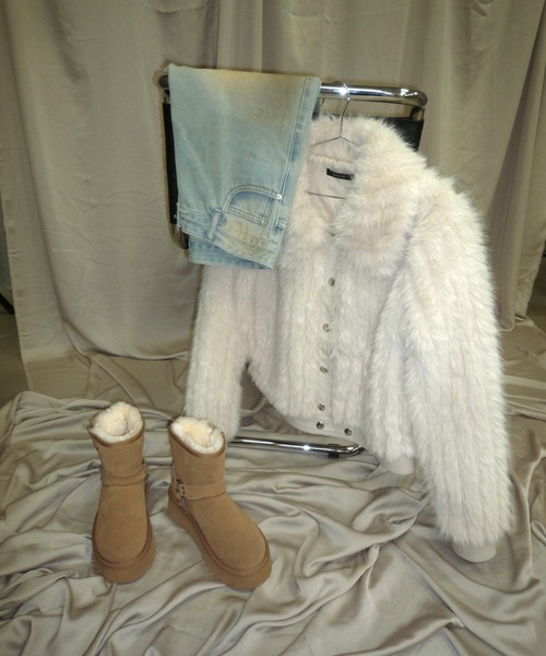 ViVi掲載】ファーブルゾンジャケット/ファーコート（ブルゾン