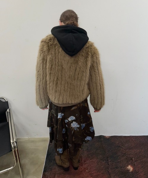 ViVi掲載】ファーブルゾンジャケット/ファーコート（ブルゾン