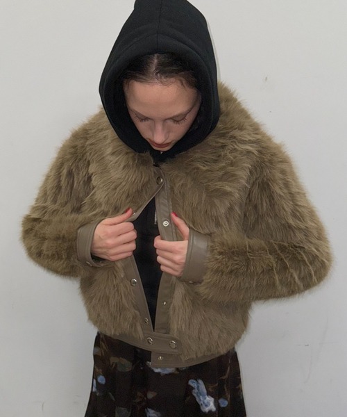 ViVi掲載】ファーブルゾンジャケット/ファーコート（ブルゾン