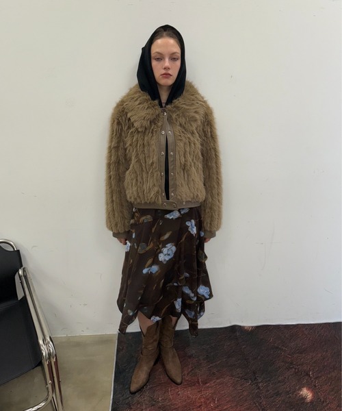 ViVi掲載】ファーブルゾンジャケット/ファーコート（ブルゾン