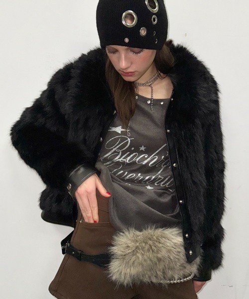 ViVi掲載】ファーブルゾンジャケット/ファーコート（ブルゾン