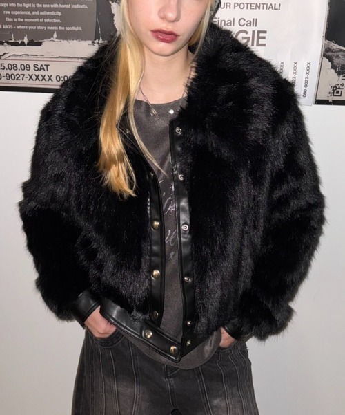 ViVi掲載】ファーブルゾンジャケット/ファーコート（ブルゾン