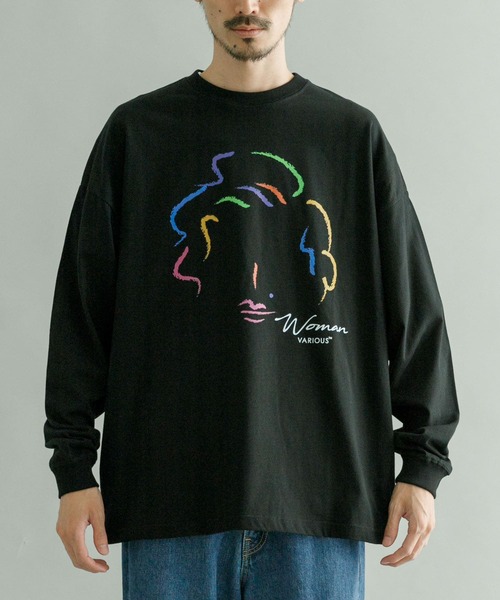 Various Timeless Arts（ヴァリアスタイムレスアーツ）の「URBAN RESEARCH iD　WOMAN LONG-SLEEVE T-SHIRTS（Tシャツ/カットソー・メンズ・ブラック/ホワイト・MEDIUM/LARGE）」の2枚目の写真