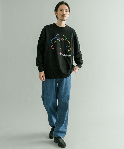 Various Timeless Arts（ヴァリアスタイムレスアーツ）の「URBAN RESEARCH iD　WOMAN LONG-SLEEVE T-SHIRTS（Tシャツ/カットソー・メンズ・ブラック/ホワイト・MEDIUM/LARGE）」の5枚目の写真