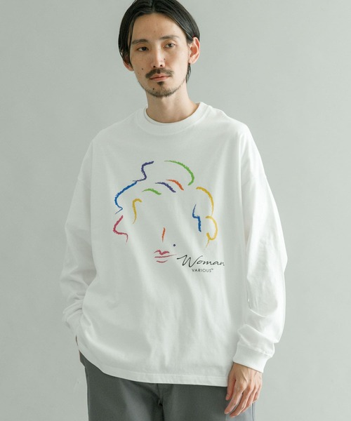 Various Timeless Arts（ヴァリアスタイムレスアーツ）の「URBAN RESEARCH iD　WOMAN LONG-SLEEVE T-SHIRTS（Tシャツ/カットソー・メンズ・ブラック/ホワイト・MEDIUM/LARGE）」の6枚目の写真