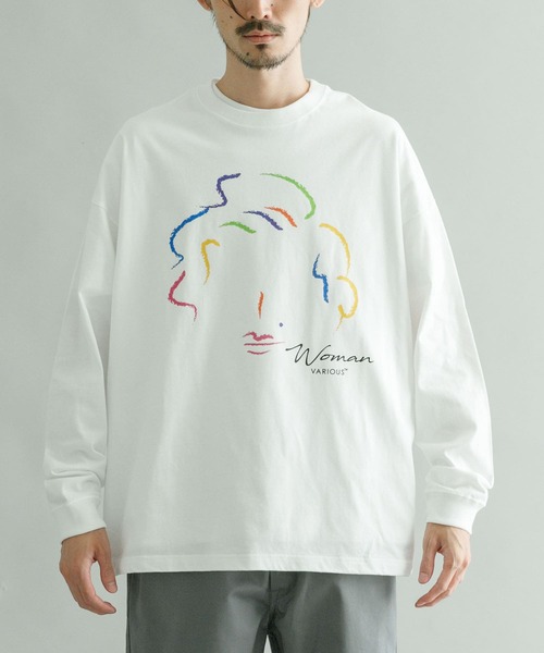 Various Timeless Arts（ヴァリアスタイムレスアーツ）の「URBAN RESEARCH iD　WOMAN LONG-SLEEVE T-SHIRTS（Tシャツ/カットソー・メンズ・ブラック/ホワイト・MEDIUM/LARGE）」の10枚目の写真
