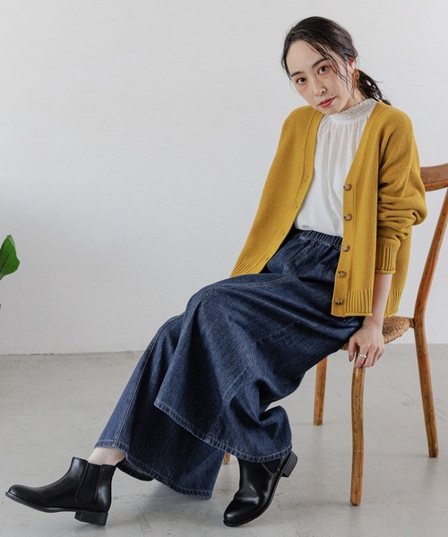 studio CLIP（スタディオクリップ）の「【3シーズンニット】7ゲージ鹿の子2WAYカーディガン（カーディガン/ボレロ・レディース・マスタード/アイボリー/ネイビー/オレンジ・FREE）」の18枚目の写真