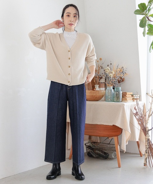 セール】【3シーズンニット】7ゲージ鹿の子2WAYカーディガン