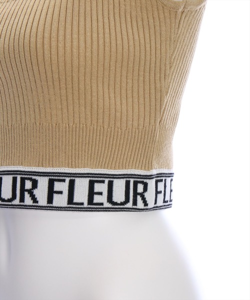 clear（クリア）の「裾ロゴタンクニット[着回し力抜群 大人 カジュアル ジム アウトドア]（タンクトップ・レディース・オフホワイト/ベージュ/ブラック・F）」の10枚目の写真