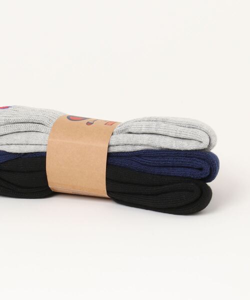 Champion(チャンピオン)の「【CHAMPION/チャンピオン】 フルレングスソックス3P CMSCY002 ワンポイントロゴ 3足組(ソックス/靴下・メンズ・ブラック/ホワイト/グレー/ネイビー・MEDIUM/SMALL/LARGE)」の6枚目の写真