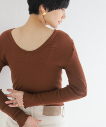 【HAKUJI/ハクジ】Wool rib ロングスリーブプルオーバー