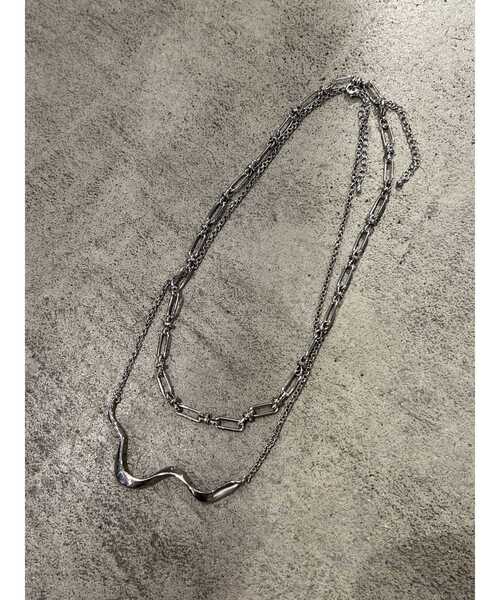 EMODA（エモダ）の「ダブルチェーンネックレス（ネックレス・レディース・シルバー/ゴールド・FREE）」の3枚目の写真