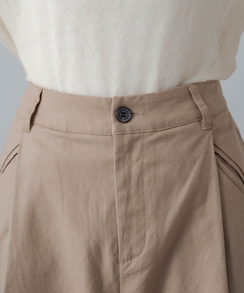 PUAL CE CIN（ピュアルセシン）の「綿麻タックワイドパンツ（その他パンツ・レディース・ブラック/ベージュ・FREE）」の14枚目の写真