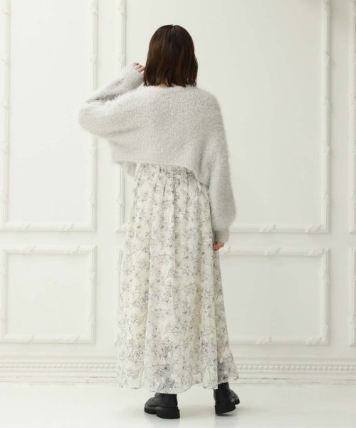 archives(アルシーヴ)の「シアーJQサイドティアードキャミワンピース(ワンピース・レディース・ブラック/モカ/アイボリー・MEDIUM)」の6枚目の写真