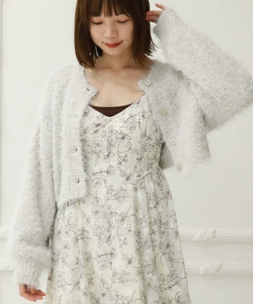 archives(アルシーヴ)の「シアーJQサイドティアードキャミワンピース(ワンピース・レディース・ブラック/モカ/アイボリー・MEDIUM)」の7枚目の写真