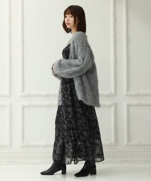 archives(アルシーヴ)の「シアーJQサイドティアードキャミワンピース(ワンピース・レディース・ブラック/モカ/アイボリー・MEDIUM)」の14枚目の写真