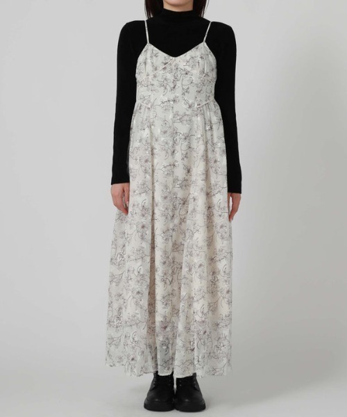 archives(アルシーヴ)の「シアーJQサイドティアードキャミワンピース(ワンピース・レディース・ブラック/モカ/アイボリー・MEDIUM)」の19枚目の写真