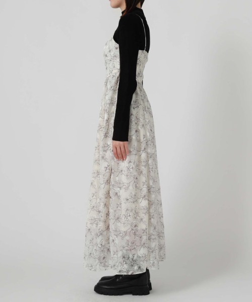 archives(アルシーヴ)の「シアーJQサイドティアードキャミワンピース(ワンピース・レディース・ブラック/モカ/アイボリー・MEDIUM)」の20枚目の写真