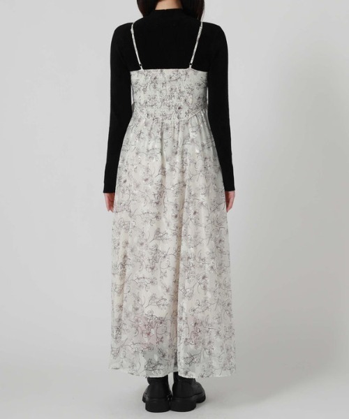 archives(アルシーヴ)の「シアーJQサイドティアードキャミワンピース(ワンピース・レディース・ブラック/モカ/アイボリー・MEDIUM)」の21枚目の写真