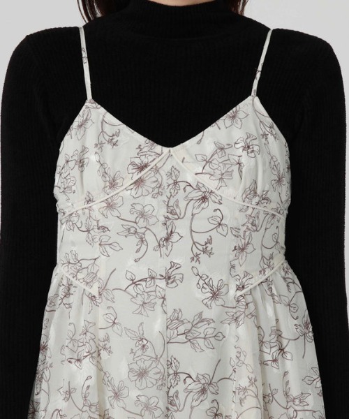 archives(アルシーヴ)の「シアーJQサイドティアードキャミワンピース(ワンピース・レディース・ブラック/モカ/アイボリー・MEDIUM)」の22枚目の写真