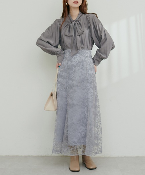 natural couture(ナチュラルクチュール)の「2WAYクラシカルボータイブラウス(シャツ/ブラウス・レディース・アイボリー/その他1/ピンクベージュ/ブルー/チャコールグレー・FREE)」の15枚目の写真