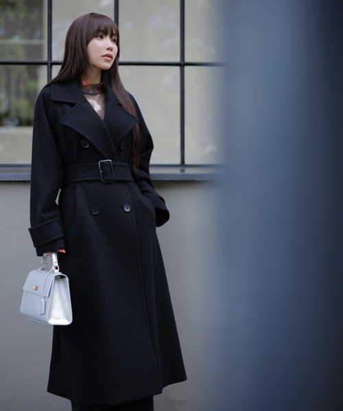 eimy istoire ウールマニッシュチェスターコートblack・Ssize セール】ウールマニッシュチェスターコート（チェスターコート）｜EIMY