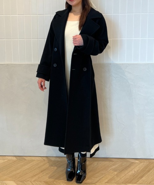 eimy istoire ウールマニッシュチェスターコートblack・Ssize セール】ウールマニッシュチェスターコート（チェスターコート）｜EIMY