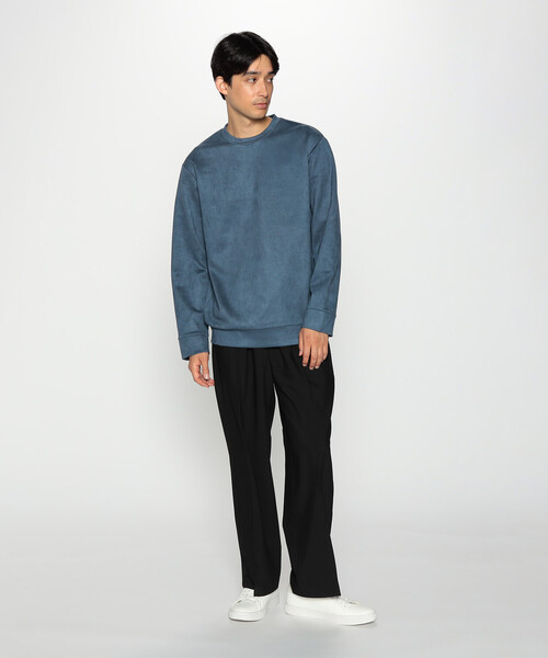 COMME CA ISM（コムサイズム）の「フェイクスエード クルーネック プルオーバー（スウェット・メンズ・ブルー/グレー/ブラック・L/M）」の5枚目の写真