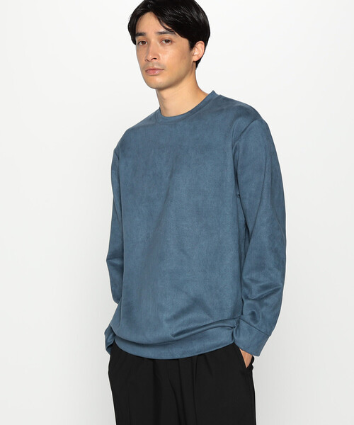 COMME CA ISM（コムサイズム）の「フェイクスエード クルーネック プルオーバー（スウェット・メンズ・ブルー/グレー/ブラック・L/M）」の6枚目の写真